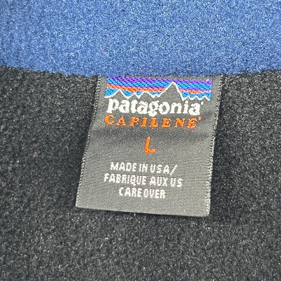 PATAGONIA Fleece Mens L Capilene 1/4 Zip Base Thermal Pullover Black USA VTG - Picture 5 of 15